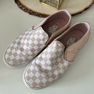 Pink checkered vans